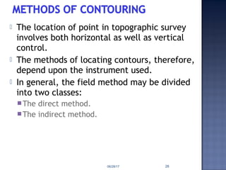 Direct Structure Contour Method Ce6304 surveying 1 contour (iv unit) lecture ppt notes | PPT