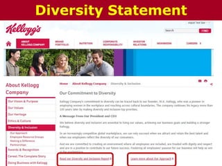 Diversity Statement
 