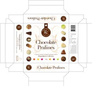 Chocolate
Pralines
12 gourmet assorted chocolates handmade in WA for
thegoodgrocer collection
ChocolatePralines
0737452909451
NutritionalInformation
Servingsperpackage:12Servingssize:12g
AvgQtyperservingAvgQtyper100g
Energy238kJ1988kJ
Protein0.64g5.3g
Fat,total3.01g25.12g
-saturated1.96g16.34g
Carbohydrate2.65g31.8g
-sugars2.65g31.8g
Sodium6.7mg56mg
Ingredients:
Sugar,cocoabutter,milksolids,cocoa
mass,emulsiﬁer(soya
lecithin)ﬂavour,pasteurisedcream,
glucose,gelatine,coconut,vegetable
gum407a,inhibitant202,salt,alcohol,
nuts,colours(102,110,124,133).
Darkchocolatecontainscocoasolid58%.
Milkchocolatecontainscocoasolids
35%,milksolids24%.Containsnuts
including:peanuts,hazelnuts,almonds.
12gourmetassortedchocolateshandmadeinWAfor
thegoodgrocercollection
byFremantleChocolate,
20/8SustainableAvenue,BibraLake6163,WesternAustralia
140g
ChocolatePralines
ChocolatePralinesChocolatePralinesChocolatePralinesChocolatePralinesChocolatePralinesChocolatePralinesChocolatePralinesChocolatePralinesChocolatePralinesChocolatePralinesChocolatePralinesChocolatePralinesChocolatePralinesChocolatePralinesChocolatePralinesChocolatePralinesChocolatePralinesChocolatePralinesChocolatePralinesChocolatePralinesChocolatePralinesChocolatePralinesChocolatePralines
ChocolatePralinesChocolatePralinesChocolatePralinesChocolatePralinesChocolatePralinesChocolatePralinesChocolatePralinesChocolatePralinesChocolatePralinesChocolatePralinesChocolatePralinesChocolatePralinesChocolatePralinesChocolatePralinesChocolatePralinesChocolatePralinesChocolatePralinesChocolatePralinesChocolatePralinesChocolatePralinesChocolatePralinesChocolatePralines
STOREINACOOL,DRYPLACEOUTOFDIRECTSUNLIGHT180
C-220
C
 