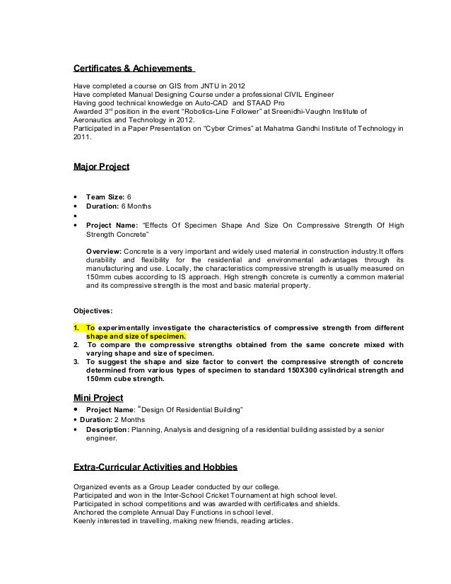 good resume characteristics