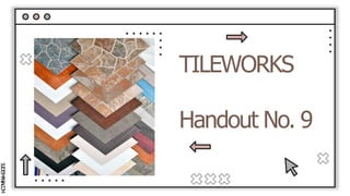 Tile Project Worksheet CE7-Handout-no.-9- Document Title: Tileworks Estimate | PDF