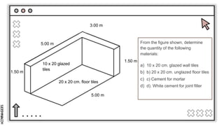 Tiling Work Measurement Sheet.pdf CE7-Handout-no.-9- Document Title: Tileworks Estimate | PDF
