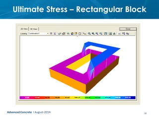 Ultimate Stress – Rectangular Block
35Advanced Concrete l August-2014
 