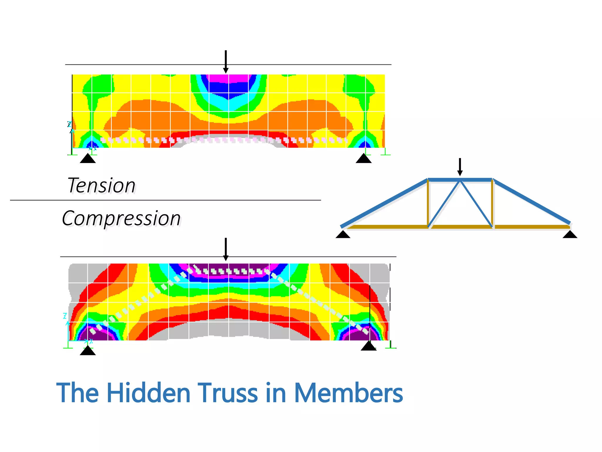 The Hidden Truss in Members
Tension
Compression
 