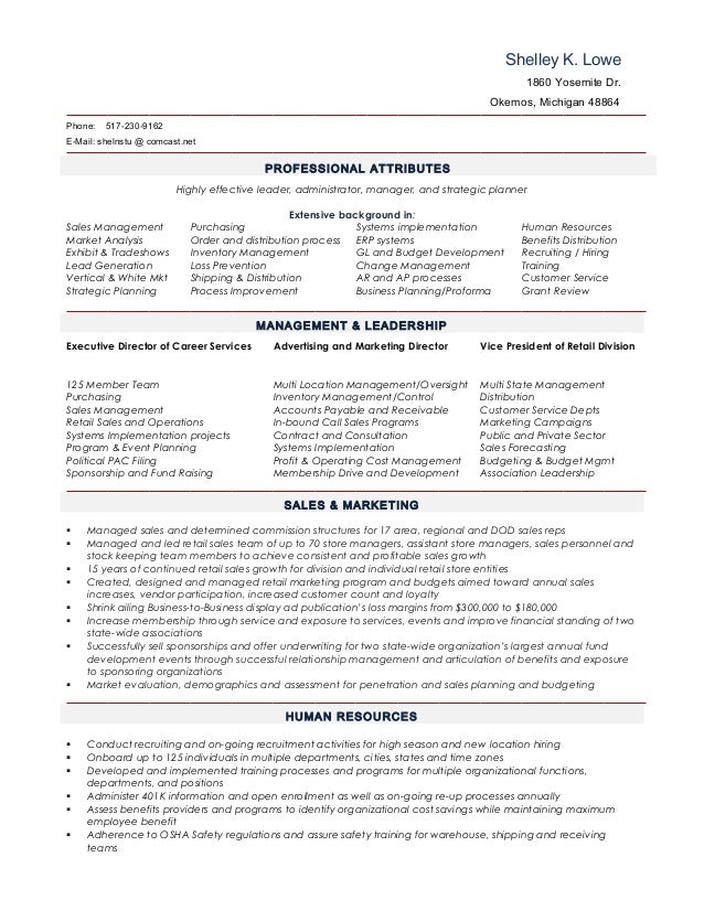 shelley lowes resume general all skill sets 1 lowes resume