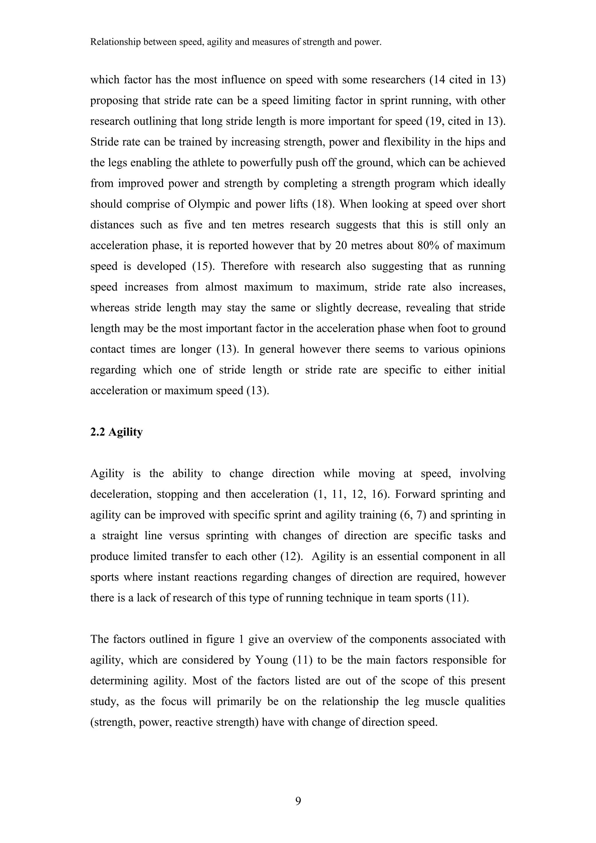 Examination of the Relationship between Speed, Agility & Measures of ...
