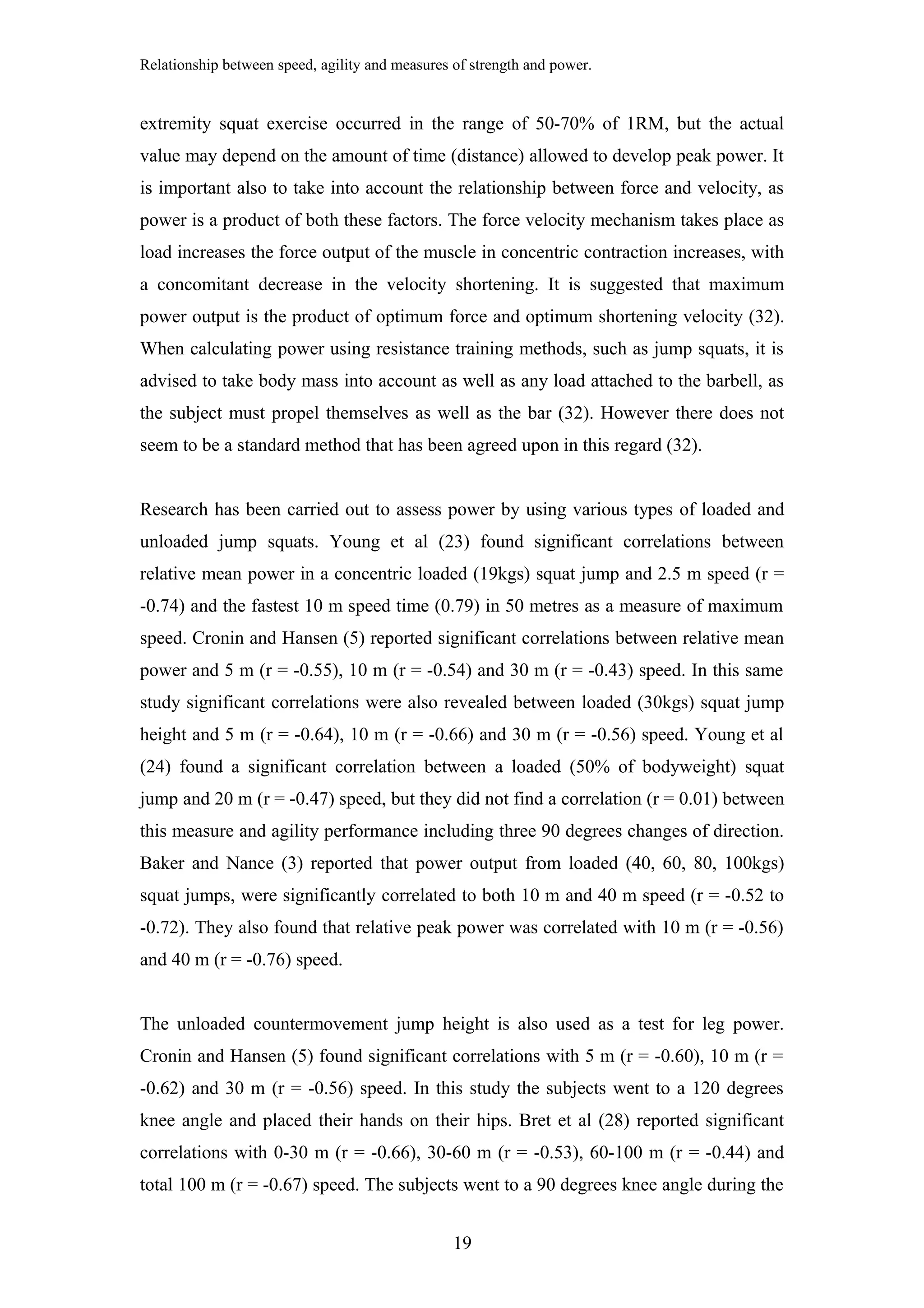 Examination of the Relationship between Speed, Agility & Measures of ...