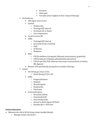 Topic Discussion 1 Rate and Rhythm Control AFib | PDF