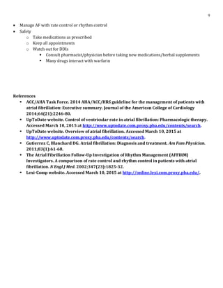 Topic Discussion 1 Rate and Rhythm Control AFib | PDF