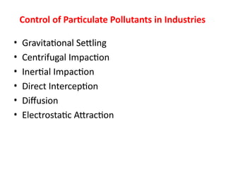 Diffusional Interception ce8005- air pollution and control engineering - unit3 | PPTX