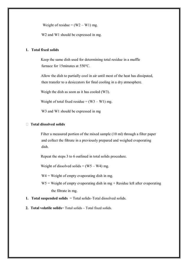 CE8512 WATER & WASTE WATER ANALYSIS LAB MANUVAL