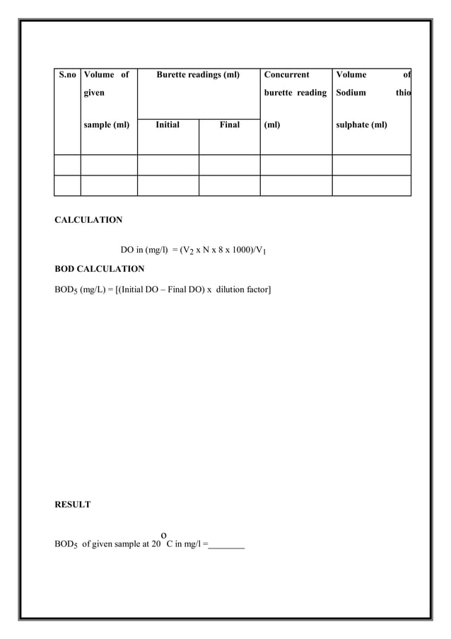 CE8512 WATER & WASTE WATER ANALYSIS LAB MANUVAL