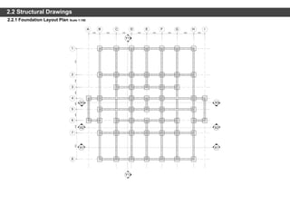 2.2.1 Foundation Layout Plan Scale 1:150
2.2 Structural Drawings
 