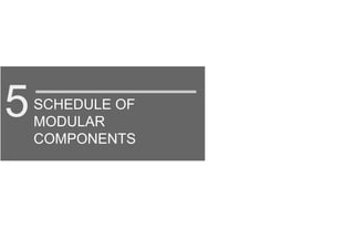 SCHEDULE OF
MODULAR
COMPONENTS
5
 
