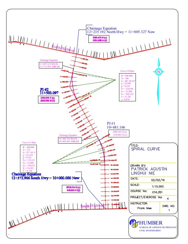 Spiral Curve Horizontal Alignment