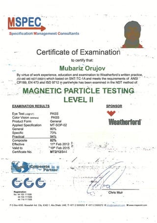 Magnetic Particle Training