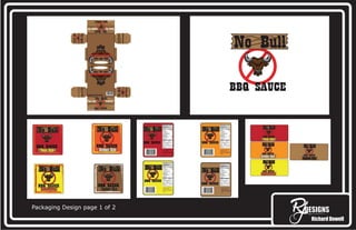 Richard Dowell
BBQ SAUCE
No Bull
Packaging Design page 1 of 2
 