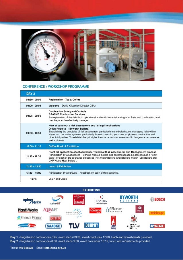 CEA Technical Boilerhouse Risk Assessment Conference Cedar Court Ho…