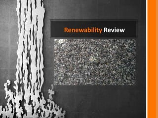 Renewability Review
 