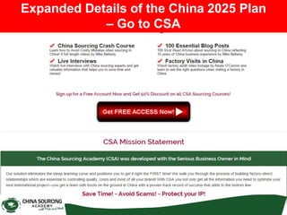 Expanded Details of the China 2025 Plan
– Go to CSA
 
