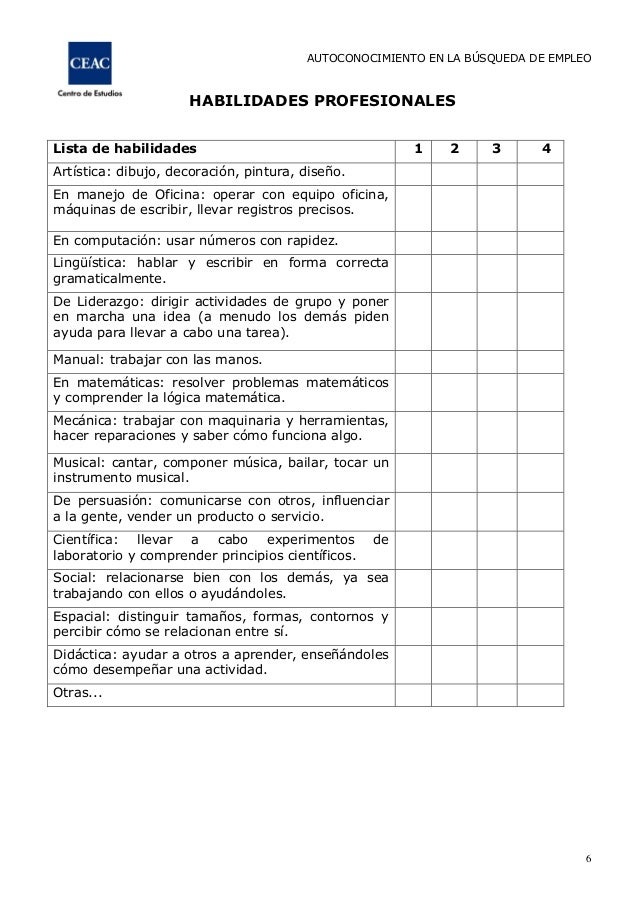 Inventario personal: descubre cómo eres