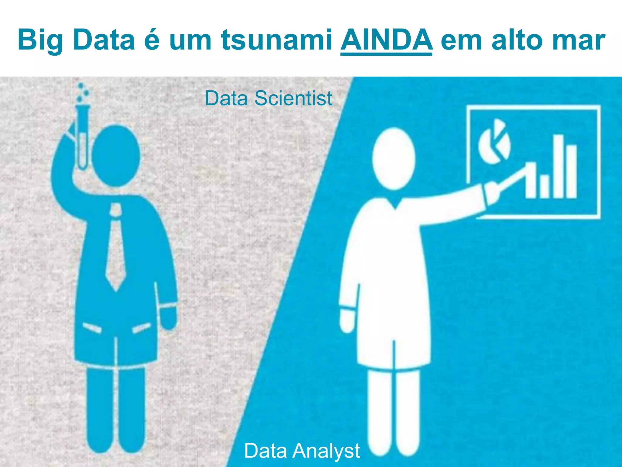 Big Data é um tsunami AINDA em alto mar
Data Analyst
Data Scientist
 