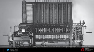 Image of Charles Babbage or modern computer blueprints?
58
@joel__lord
#MidDevCon
Image: https://www.hackerearth.com/blog/developers/charles-babbage-computer-history-computer-programming
 