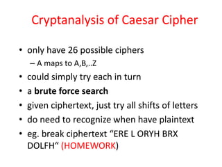 Simple Overview Caesar and RSA Encryption_by_Tarek_Gaber | PDF
