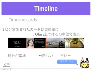 Timeline
Ǥ

rӋ ¤??Ť
GlassϤǤϤ΅gλǱʾ

ԥᤵ줿`ɤϸ
Friday, October 4, 13
 
