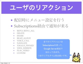 `Υꥢ
? ŕr˥˥`OФ
? SubscriptionsUɤ֪ͨ
? REPLY, REPLY_ALL
? DELETE
? SHARE
? READ_ALOUD
? VOICE_CALL
? NAVIGATE
? TOGGLE_PINNED
? VIEW_WEBSITE
? PLAY_VIDEO
? CUSTOM
ȫƤΥꥢ
Subscriptionsʹäơ
Google ServerUɤ
äƤޤ
Ĥޤꥢ륿ԤϵͤǤ
Friday, October 4, 13
 