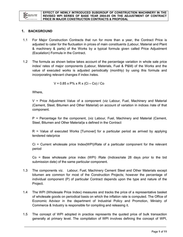 Wholesale Price Index Vs New Age Construction Industry PDF