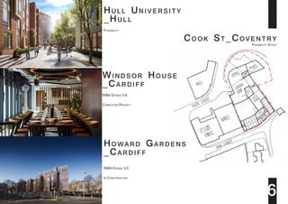 Hull University
_Hull
Feasibility
Windsor House
_Cardiff
RIBA Stages 5-6
Completed Project
Howard Gardens
_Cardiff
RIBA Stages 3-5
In Construction
Cook St_Coventry
Feasibility Study
6
PROJECT
DRAWING TITLE
SCALE
© Stride Treglown Limited 2016
SUITABILITY STATUS
@ A1
REVISION
REVISED BY
CHECKED BY
PROJECT | ORIGINATOR | ZONE | LEVEL | TYPE | ROLE | CLASSIFICATION | NUMBER
www.stridetreglown.com
CONSULTANT
CLIENT
ORIGINATOR NO
University of Hull
West Campus Regeneration Project
External CGI View 1
HWCRP-STL-V00001
Author
Checker
150155
BBI
STATUS REV DATE DESCRIPTION
 