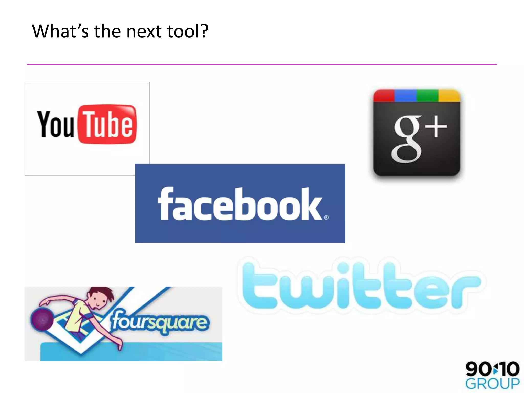 What’s the next tool?
 