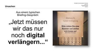 Kontrast Communication Services
CeBIT 2015
Web Experience Arena
DATUM 20.03.2015
SEITE 13
Aus einem typischen
Briefing-Gespräch:
„Jetzt müssen
wir das nur
noch digital
verlängern...“
Ursachen
 