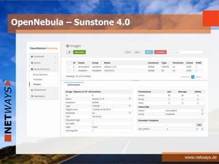 www.netways.de
OpenNebula – Sunstone 4.0
 