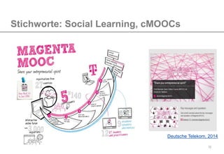 10
Stichworte: Social Learning, cMOOCs
Deutsche Telekom, 2014
 
