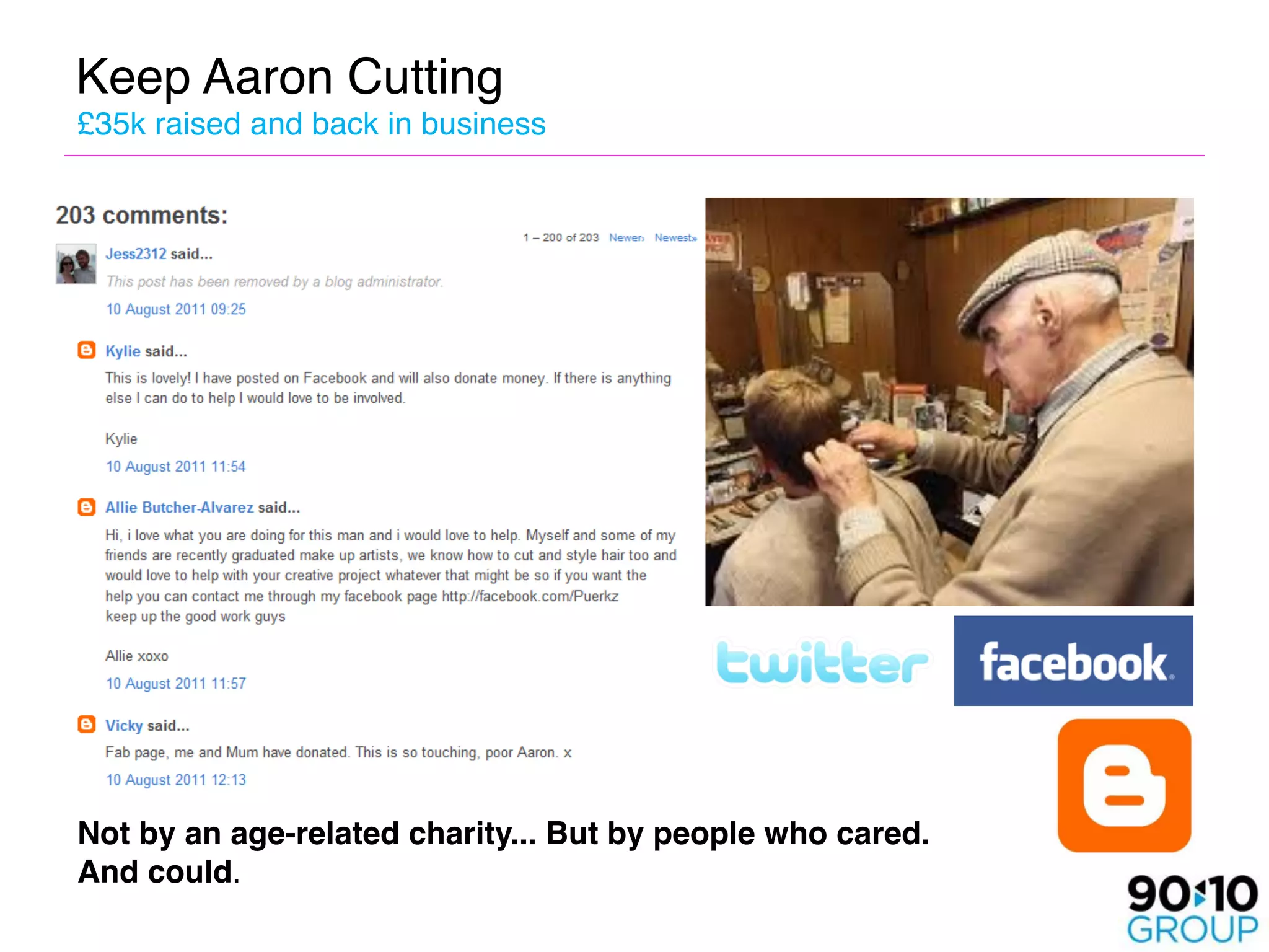 Keep Aaron Cutting
£35k raised and back in business




Not by an age-related charity... But by people who cared. 
And could.
 