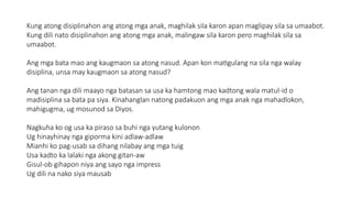 Cebuano - The Importance of Child Discipline and Honoring Your Parents ...