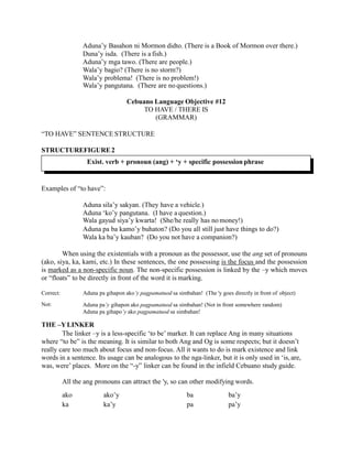 Cebuano Language Objectives | PPTX