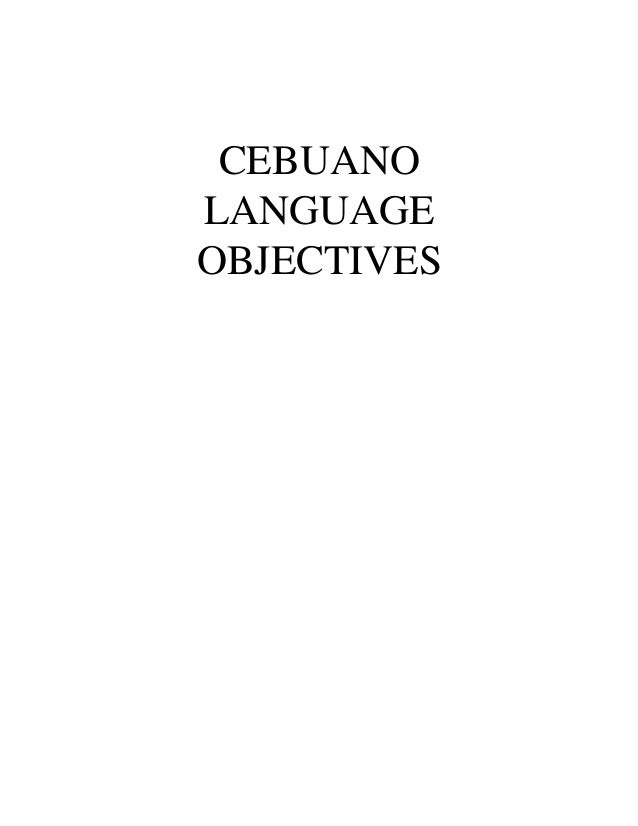 Cebuano Language Objectives