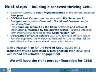 Cebu Port Development – Turning Challenges into Opportunities | PPTX