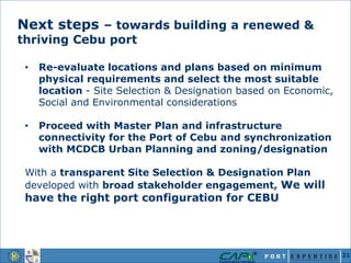 Cebu Port Development – Turning Challenges into Opportunities | PPTX