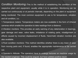 Machine Operating Condition Industrial Machines Maintenance | PPT