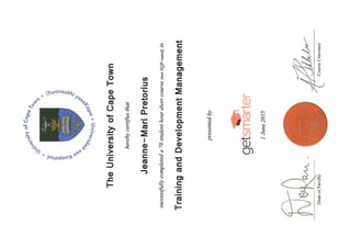 GetSmarter Training and Development Management Certificate | PDF