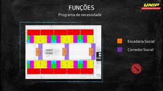 FUNÇÕES
Escadaria Social
Corredor Social
Programa de necessidade
 