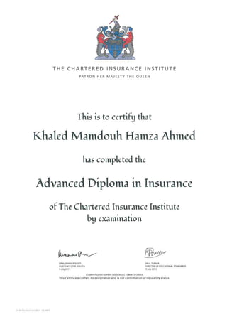 Khaled ACII Certificate