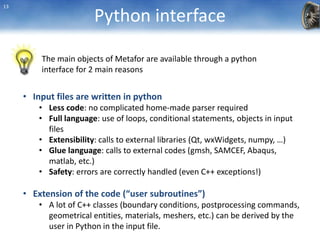 Numerical Simulation of Nonlinear Mechanical Problems using Metafor | PPT image.