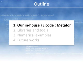 Numerical Simulation of Nonlinear Mechanical Problems using Metafor | PPT