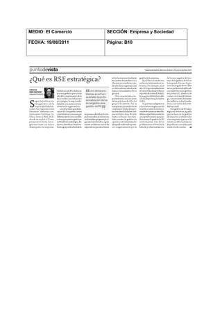 MEDIO: El Comercio   SECCIÓN: Empresa y Sociedad

FECHA: 19/08/2011    Página: B10
 