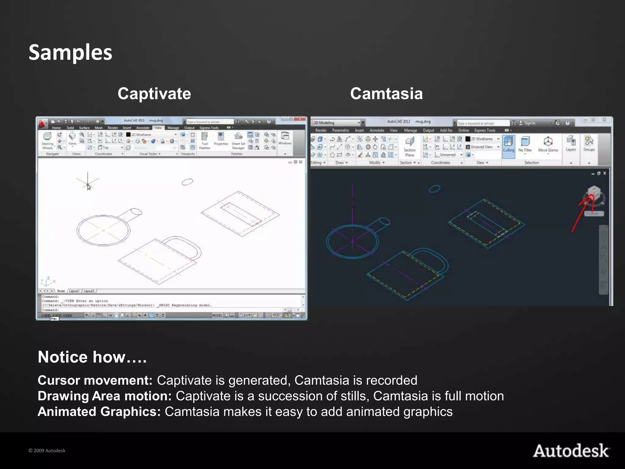 Different Video FormatsCaptivate VideoVideo with AudioCamtasia Video